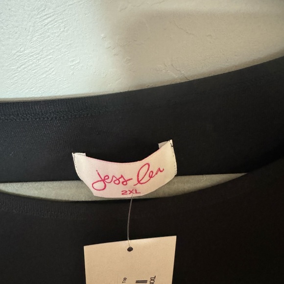 New with tags black top with pink sequin sleeves. Soft t-shirt material. - Picture 3 of 4